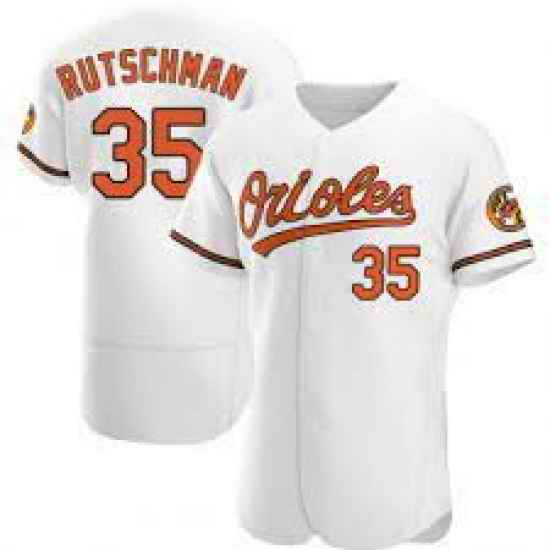 Men Baltimore Orioles #35 Adley Rutschman White Flexbase Jersey