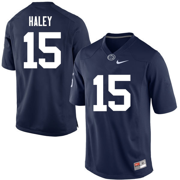 Men's Penn State Nittany Lions #15 Grant Haley Nike Navy Stitched NCAA College Football Jersey