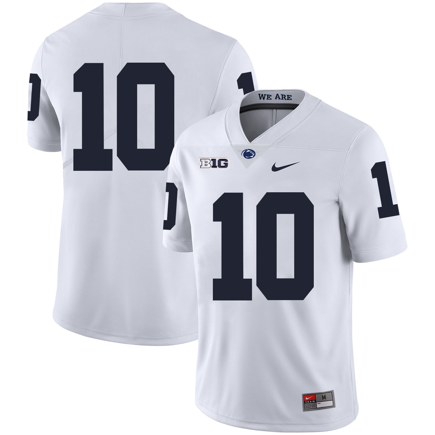 Men's Penn State Nittany Lions #10 Singleton Nike White Stitched NCAA College Football Jersey