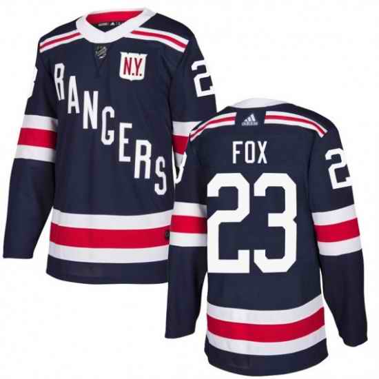 Men New York Rangers #23 Adam Fox Navy Winter Classic Home Stitched Jersey