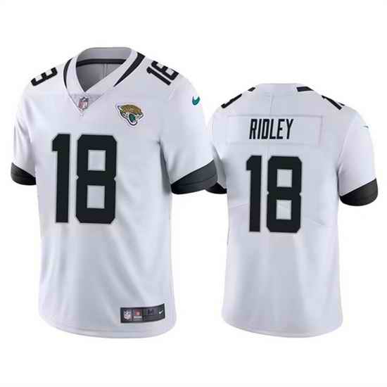 Men Jacksonville Jaguars #18 Calvin Ridley White Vapor Untouchable Limited Stitched Jersey