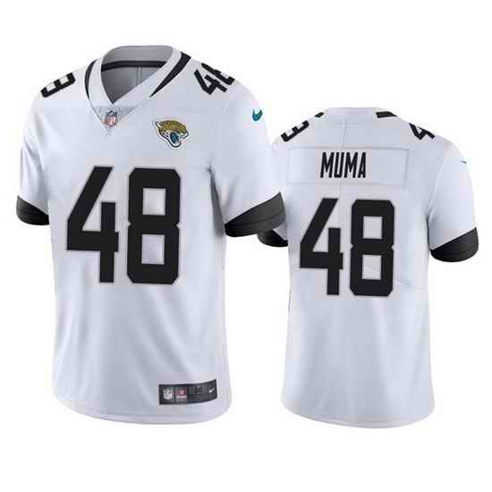 Men Jacksonville Jaguars #48 Chad Muma White Vapor Untouchable Limited Stitched Jersey
