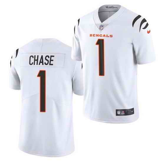 Youth Cincinnati Bengals #1 Ja 27Marr Chase White Vapor Untouchable Limited Stitched Jersey