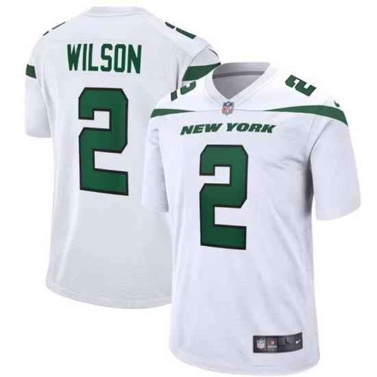 Men Nike New York Jets #2 Zach Wilson White Vapor Limited Jersey