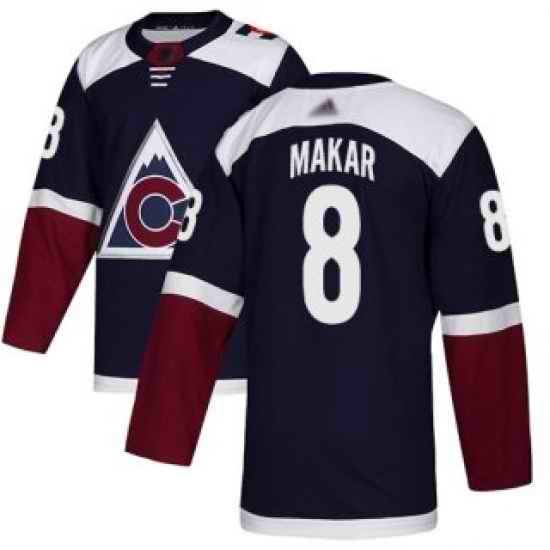 Youth Adidas Colorado Avalanche #8 Cale Makar Navy Alternate Authentic Stitched NHL Jersey