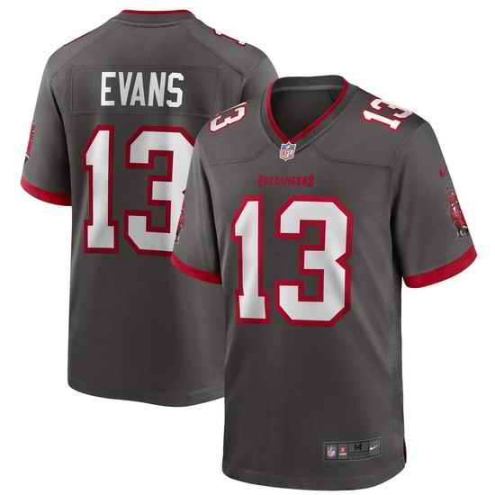 Youth Tampa Bay Buccaneers #13 Mike Evans Nike Pewter Alternate Vapor Limited Jersey
