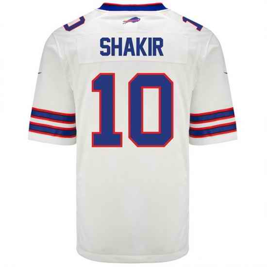 Men  Buffalo Bills #10 Khalil Shakir White Limited Jersey