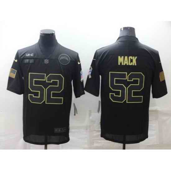 Men Los Angeles Chargers #52 Khalil Mack Black Salute To Service Limited Stitched jersey