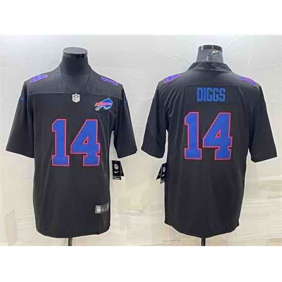 Men Buffalo Bills #14 Stefon Diggs Black Vapor Untouchable Limited Stitched Jersey