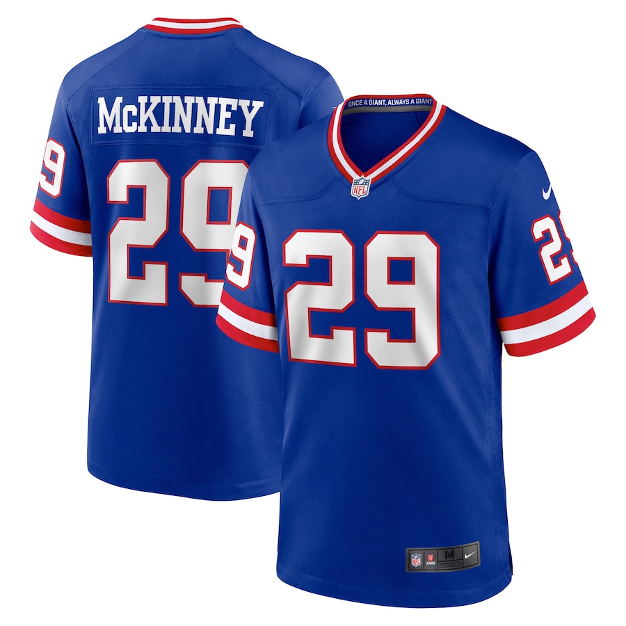 Men's New York Giants #29 Xavier McKinney Nike Royal Classic Player Game Jersey