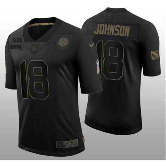 Men Pittsburgh Steelers #18 Diontae Johnson Black Vapor Untouchable Limited Stitched Jersey