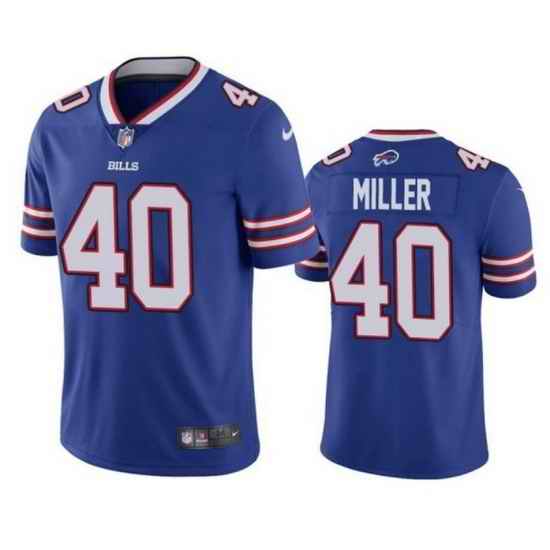 Youth Buffalo Bills #40 Von Miller Royal Vapor Untouchable Limited Stitched Jersey