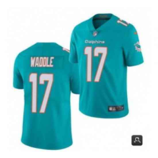 Youth Miami Dolphins #17 Jaylen Waddle Aqua 2021 Vapor Untouchable Limited Stitched NFL Jersey