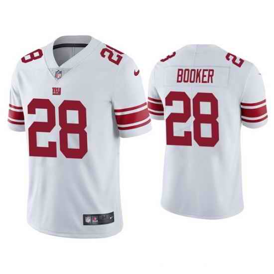Men New York Giants #28 Devontae Booker White Vapor Untouchable Limited Stitched Jersey