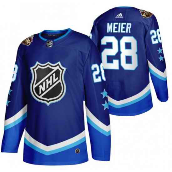 Men San Jose Sharks #28 Timo Meier 2022 All Star Blue Stitched Jersey