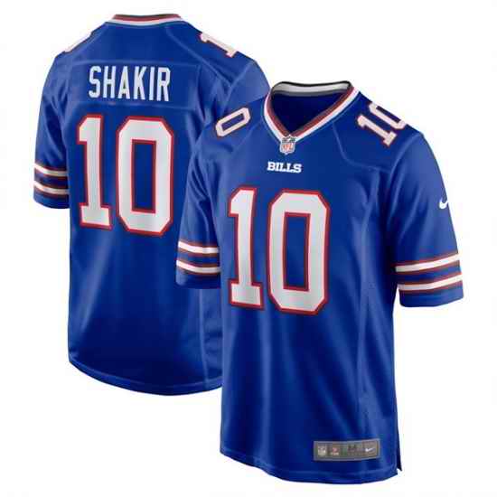 Men  Buffalo Bills #10 Khalil Shakir Blue Limited Jersey