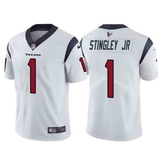 Nike Texans #1 Derek Stingley Jr White 2022 NFL Draft Vapor Untouchable Limited Jerse