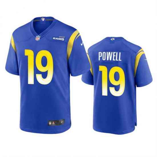 Men Los Angeles Rams #19 Brandon Powell Royal Stitched Football Game Jersey