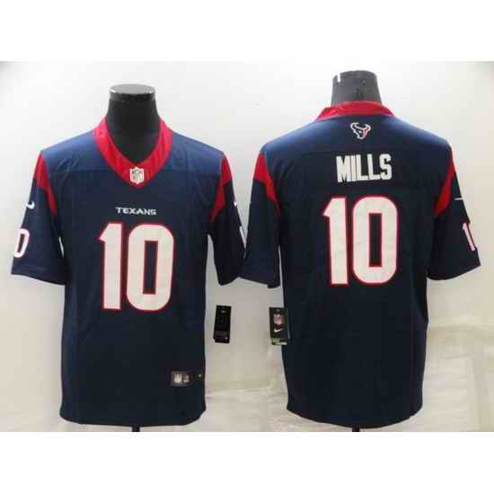 Youth Houston Texans #10 Davis Mills Navy Vapor Untouchable Limited Stitched Jersey