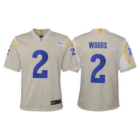 Youth Los Angeles Rams #2 Robert Woods Vapor Limited Bone Jersey