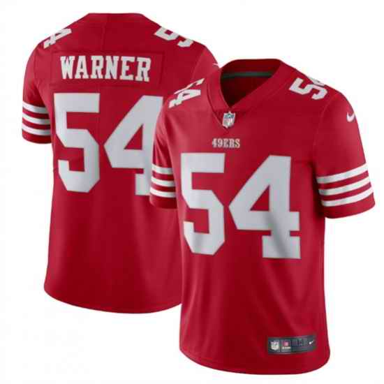 Men San Francisco 49ers #54 Fred Warner 2022 New Scarlet Vapor Untouchable Stitched Football Jersey