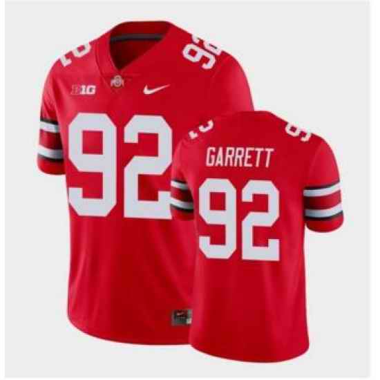 Men Ohio State Buckeyes #92 Haskell Garrett Red College Football Jersey