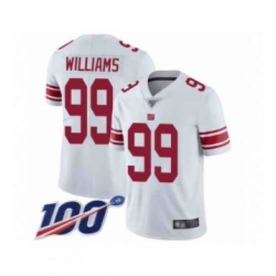 Men Nike New York Giants #99 Leonard Williams White Vapor Untouchable Limited Jersey