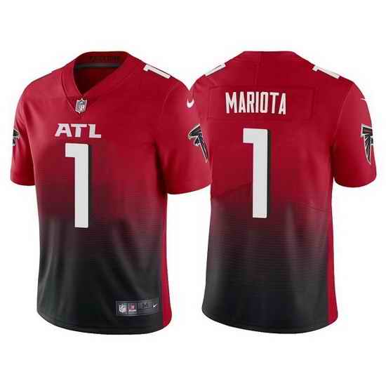 Men Atlanta Falcons #1 Marcus Mariota Red Black Vapor Untouchable Limited Stitched jersey