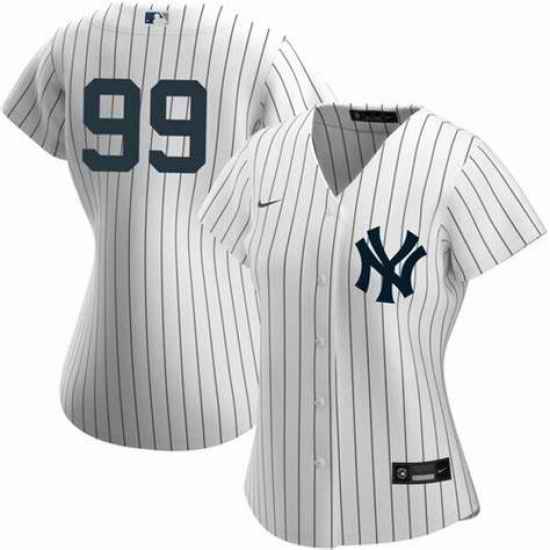 New York Yankees #99 Aaron Judge Nike Women Home 2020 MLB Jersey White