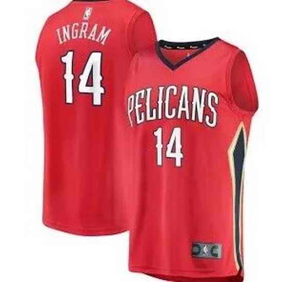Men New Orleans Pelicans #14 Brandon Ingram Red Stitched Jersey