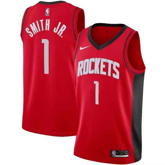 Men Houston Rockets #1 Jabari Smith Jr Red Stitched Basketball Jersey