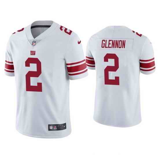 Men New York Giants #2 Mike Glennon White Vapor Untouchable Limited Stitched Jersey