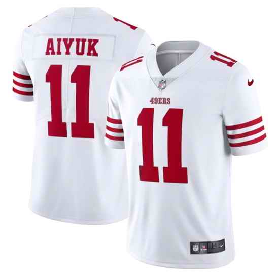 Men San Francisco 49ers #11 Brandon Aiyuk 2022 New White Vapor Untouchable Stitched Jersey