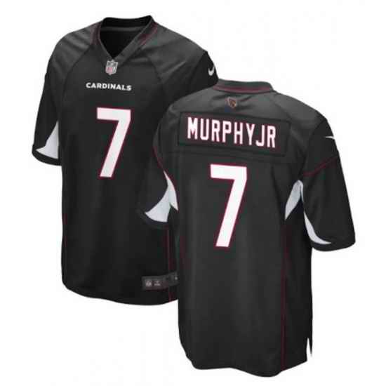 Men Arizona Cardinals #7 Byron Murphy Jr  Black Stitched Game Jersey
