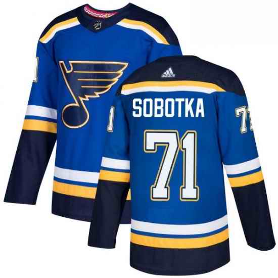 Youth Adidas St Louis Blues #71 Vladimir Sobotka Authentic Royal Blue Home NHL Jersey