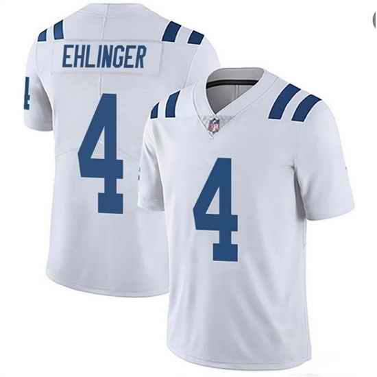 Men Indianapolis Colts #4 Sam Ehlinger White Vapor Untouchable Stitched Jersey