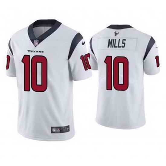 Youth Men Houston Texans #10 Davis Mills White Vapor Untouchable Limited Stitched Jersey