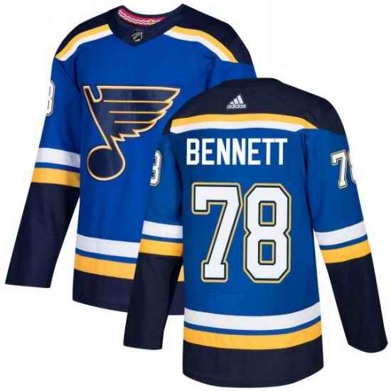 Youth Adidas St Louis Blues #78 Beau Bennett Authentic Royal Blue Home NHL Jersey