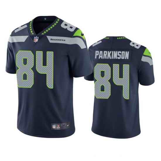 Men Seattle Seahawks #84 Colby Parkinson Navy Vapor Untouchable Limited Stitched Jersey