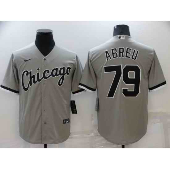 Men Chicago White Sox #79 Jose Abreu Grey Cool Base Stitched Jersey