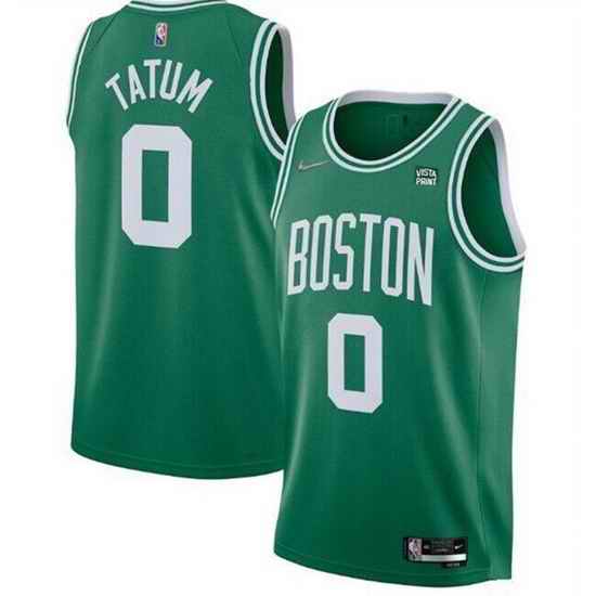 Men Boston Celtics #0 Jayson Tatum 75th Anniversary Green Stitched Basketball Jersey