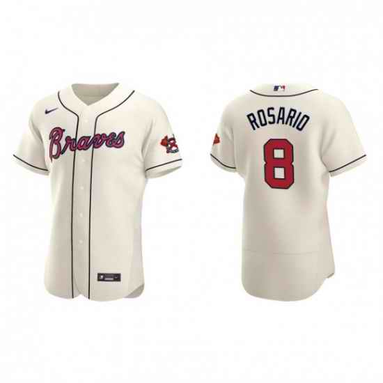 Men Nike Atlanta Braves #8 Eddie Rosario Ice Cream Alternate Stitched Baseball Jersey