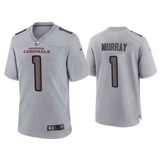 Men Arizona Cardinals #1 Kyler Murray Grey Atmosphere Fashion Stitched Game Jersey