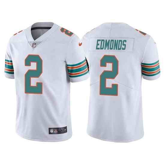 Men Miami Dolphins #2 Chase Edmonds White Color Rush Limited Stitched Football Jersey