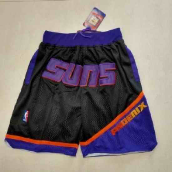 Men Phoenix Suns Black Pocket Shorts