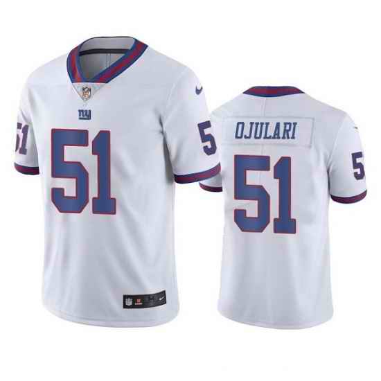 Men New York Giants #51 Azeez Ojulari White Color Rush Limited Stitched Jersey