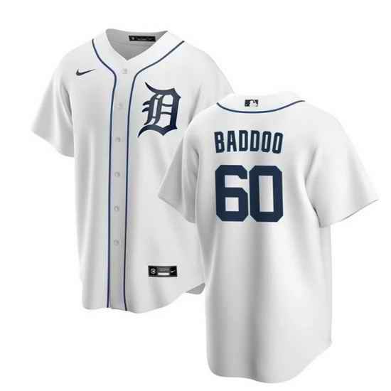 Men Detroit Tigers #60 Akil Baddoo White Cool Base Stitched jersey