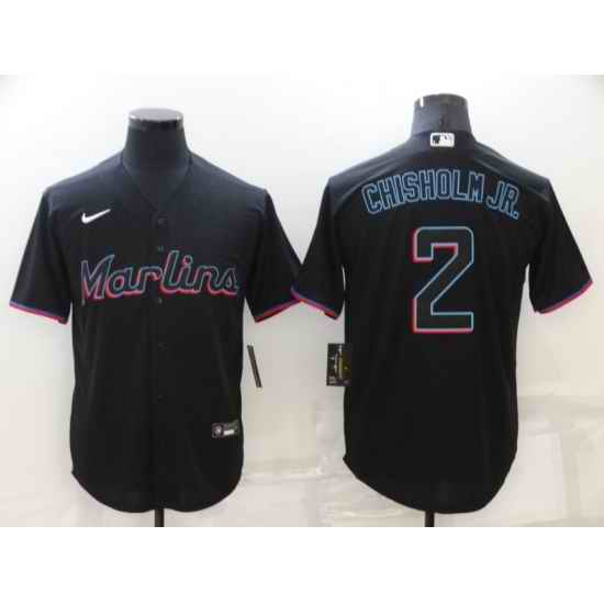 Men Seattle Mariners #2 Jazz Chisholm Black Cool Base Stitched Jersey