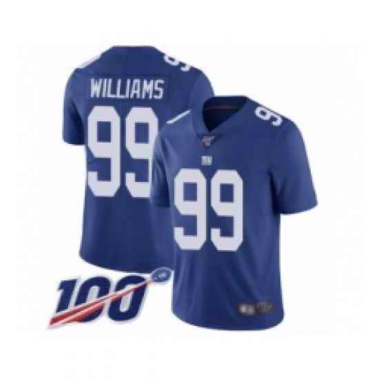 Men Nike New York Giants #99 Leonard Williams Blue Vapor Untouchable Limited Jersey
