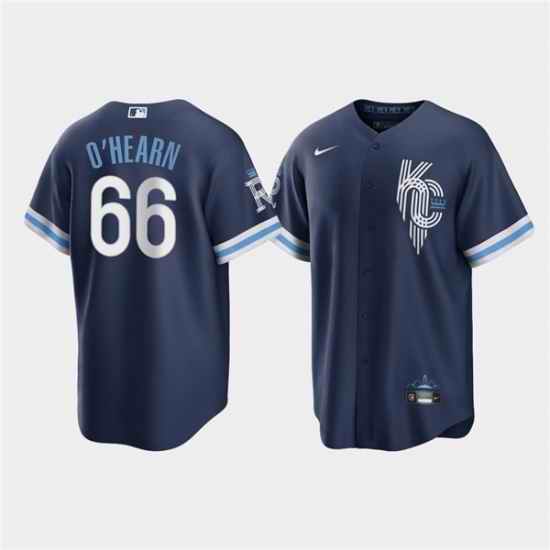 Men Kansas City Royals #66 Ryan O 27Hearn 2022 Navy City Connect Cool Base Stitched jersey